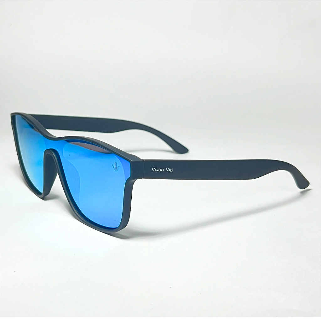 Óculos de sol Vison Eyewear Amsterdã Preto com Lente Espelhada: Estilo e Modernidade em Cada Detalhe!