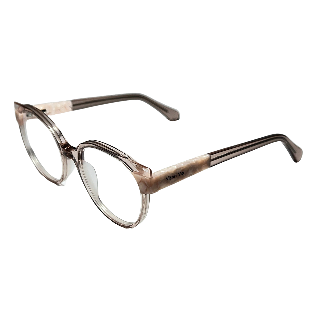 Armação de Grau Vison Eyewear Paris Rosa Translúcido: Qualidade, Conforto e Beleza!