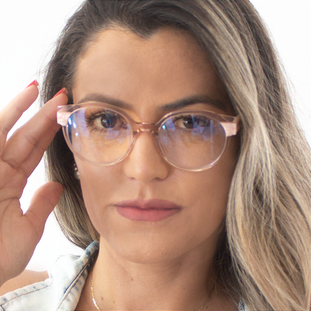 Armação de Grau Vison Eyewear Paris Rosa Translúcido: Qualidade, Conforto e Beleza!