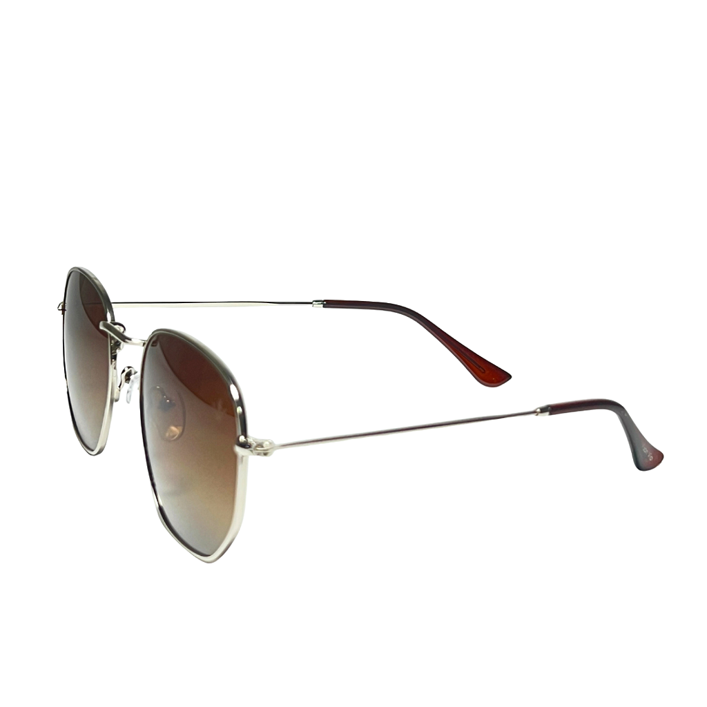 Óculos de Sol Vison Eyewear Gênova Prata – Aviador Hexagonal: Um Clássico com Toque Moderno!