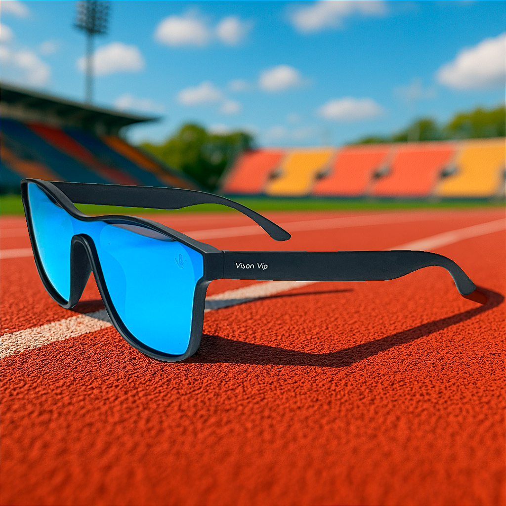 Óculos de sol Vison Eyewear Amsterdã Preto com Lente Espelhada: Estilo e Modernidade em Cada Detalhe!