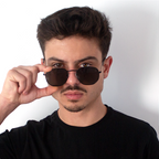 Óculos de Sol Vison Eyewear Gênova Preto – Aviador Hexagonal: Um Clássico com Toque Moderno!