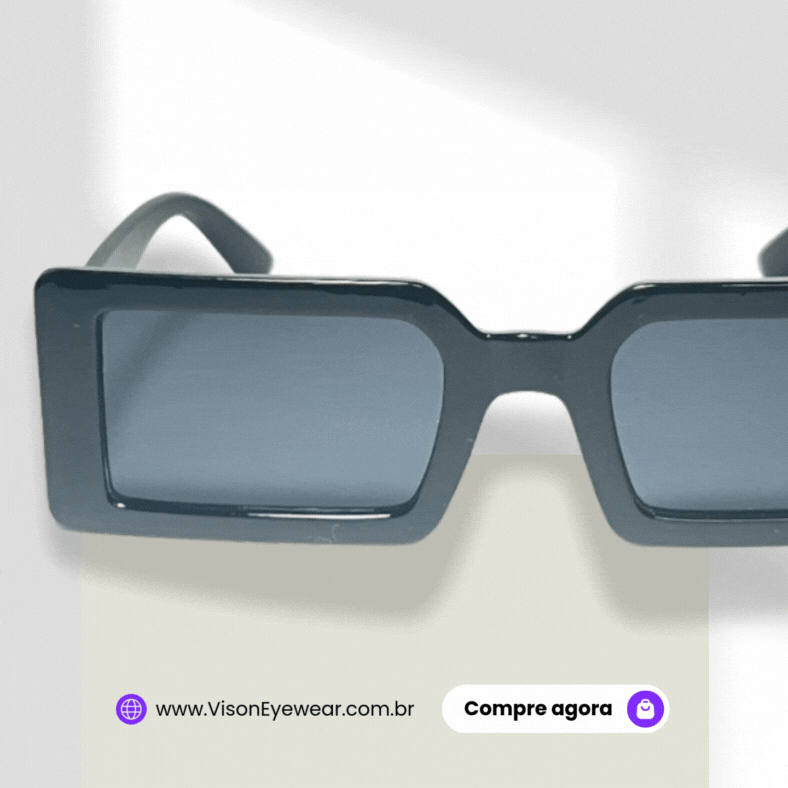 Óculos de Sol Vison Eyewear Barcelona Preto: O Encontro Perfeito entre o Retrô e o Moderno!