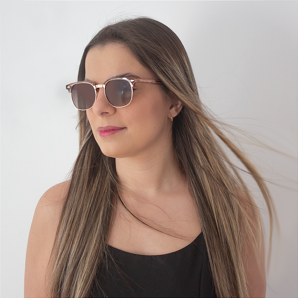 Óculos de Sol Vison Eyewear Madrid Rose Translúcido: Design Sofisticado e Estiloso!